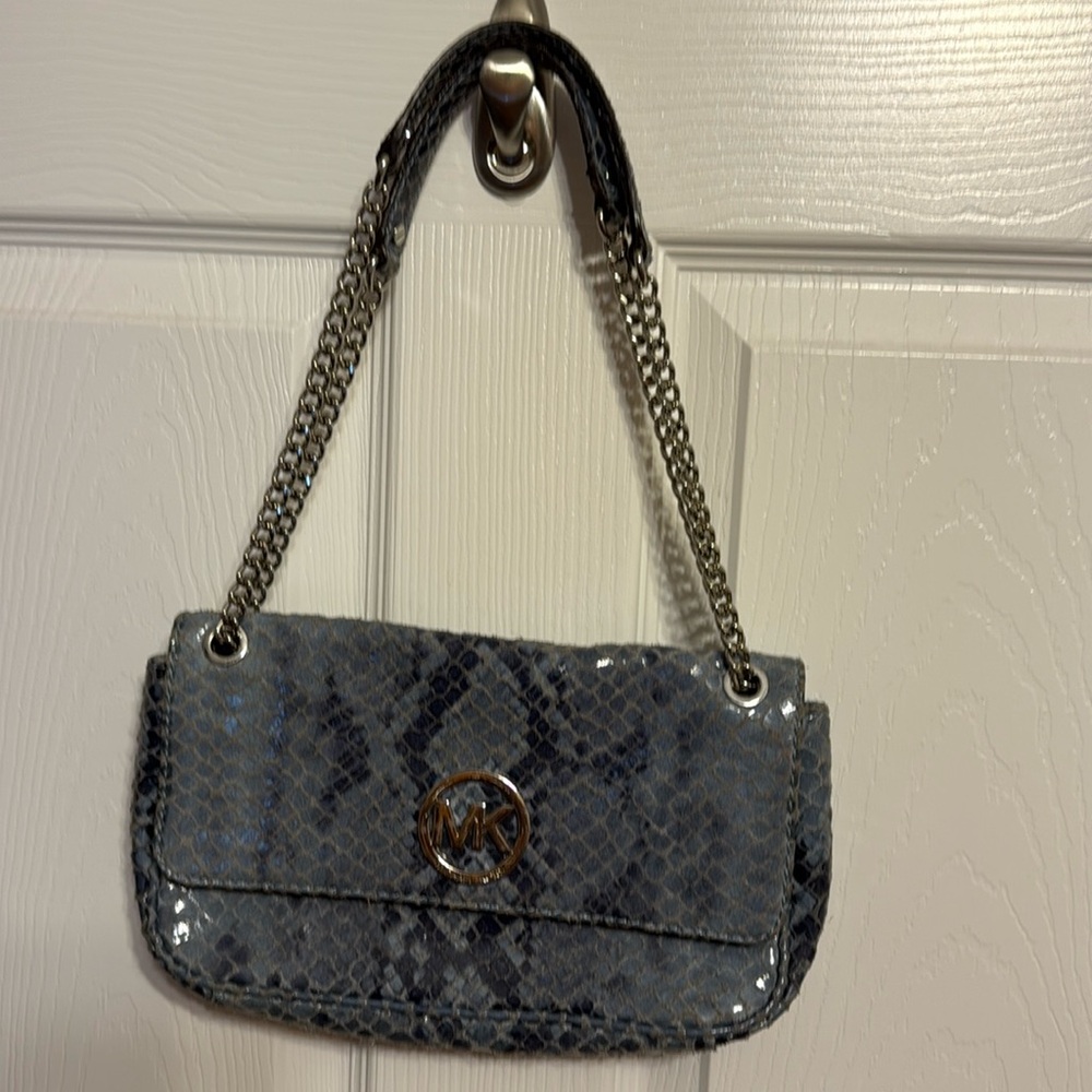 Michael Kors Fulton python Leather Shoulder Bag